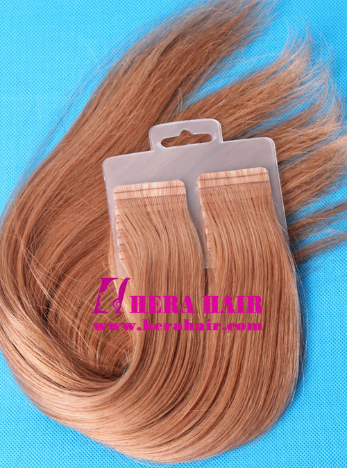 16 inches #10 Malaysian Double Needle Tape In Hair Extensions