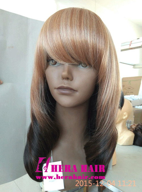 Hera Ombre Color Synthetic Hair Wigs with Bang