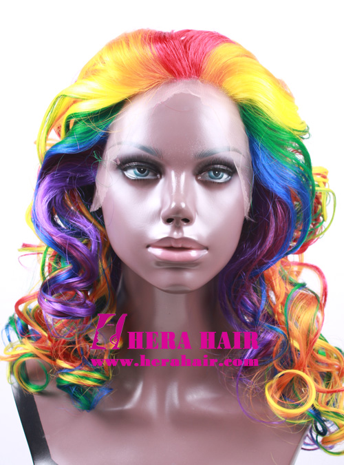 Hera 16 inches Rainbow Widow Synthetic Lace Front Wigs
