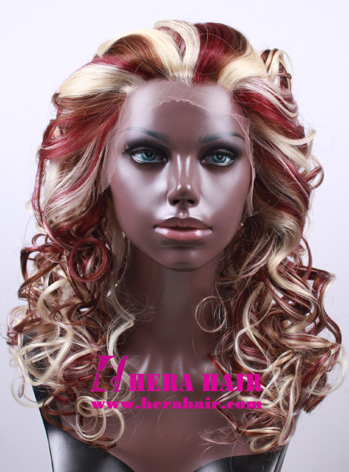 Piano Blonde Color Synthetic Lace Front Wigs