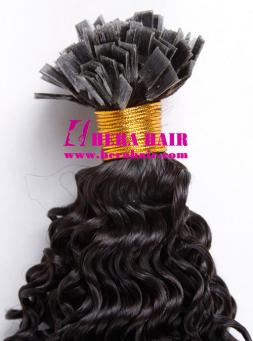 Hera Flat Tip Curly Mongolian Fusion Hair Extensions